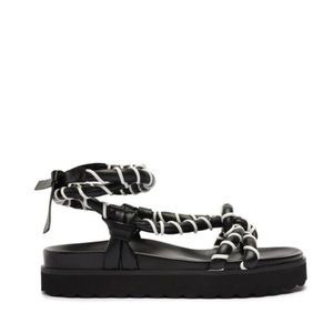 Schutz Kimy Leather Flat Sandal